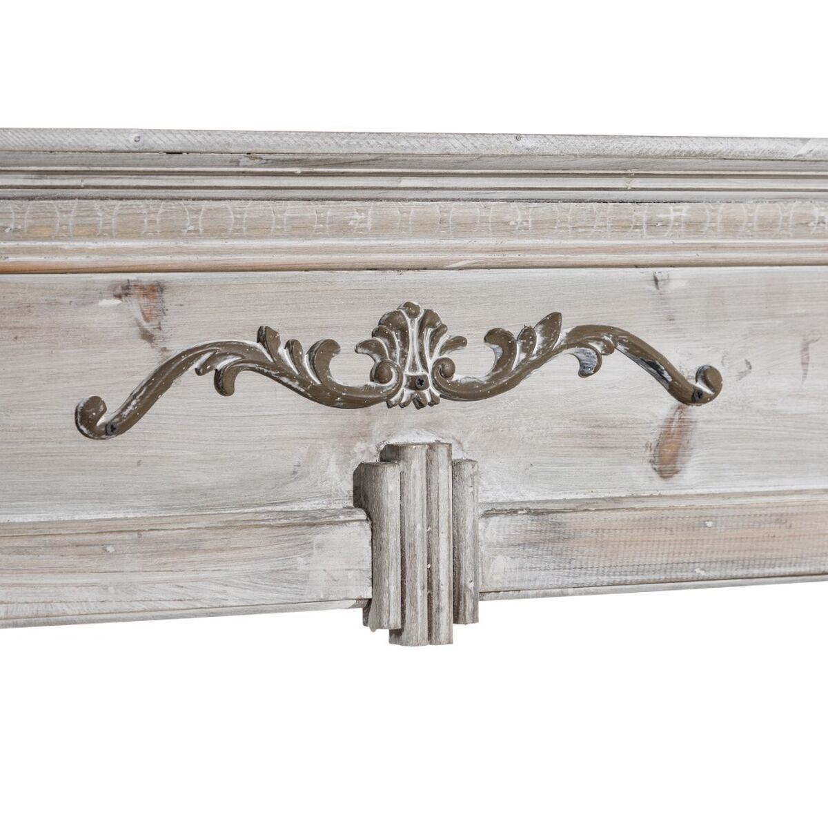 Ildsted Hvit Grantre Tre MDF 105 x 17,5 x 99 cm